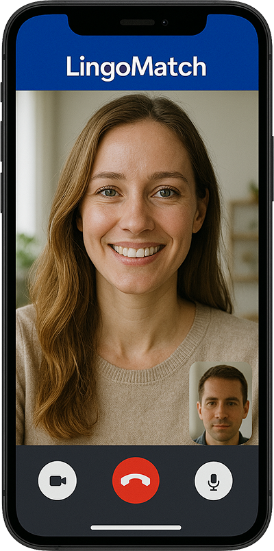 Video call in the LingoMatch app